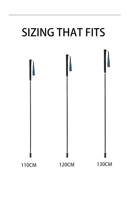 110g 120g 130g Turstaver i Karbonfiber Ultralette Turstaver Sammenleggbare Vandrestaver Bærbare Turstaver Campingtur