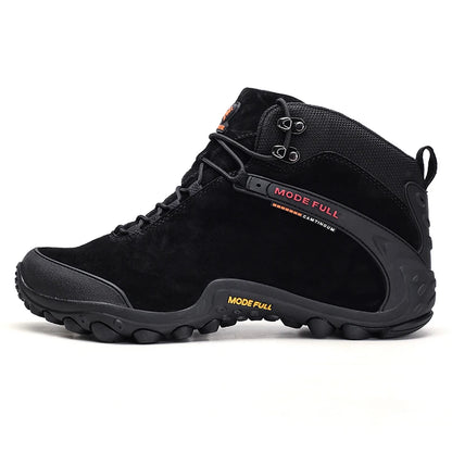 Cow Leather Winter Men Hiking Boots For Women Outdoor Waterproof Treeking Snow Shoes Climbing Mountain Hunting Walking Sneakers