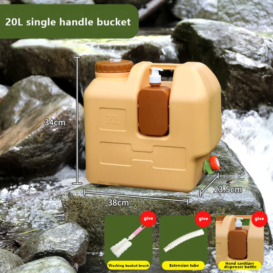 20L Portable Camping Water Jug With Spigot And Soap Dispenser Water Tank BPA Free Water Storage Tank For Outdoor Camping Car