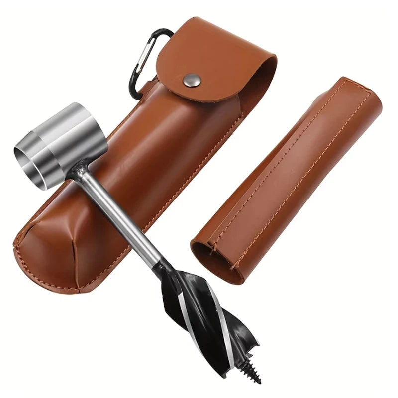 Portable Hand Drill Punch Tool Outdoor Survival Woodworking Bushcraft Settlers Auger Drill Bits for Camping Hiking