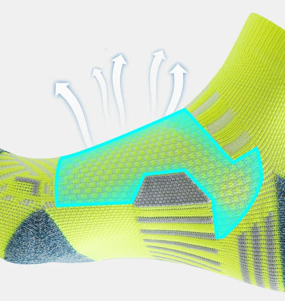 3 Pairs Marathon Running Socks Man Women Professional Sport Ankle Sock Fitness Thickened Cushioned Tube Low Cut Boat Short Socks