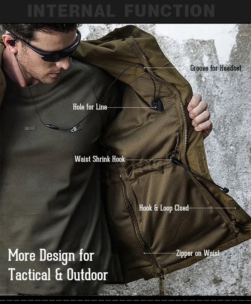 M65 UK Clothes Windproof Hunting Field Jackets Mens Winter/Autumn Waterproof Pilot Train Coat Hoodie Three Colors
