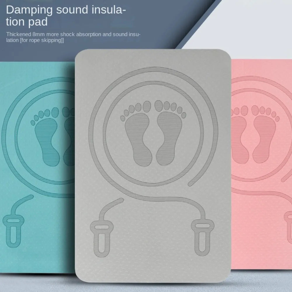 Anti-noise Jump Rope Mat Cushioning TPE Yoga Fitness Mats with Position Line Sweat Proof Skipping Mat Pilates Exercise