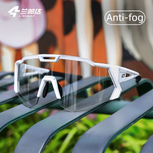 LAMEDA Color Changing Cycling Glasses Anti-fogging  Photochromic Glasses Cycling Glasses Men's and Women's Bicycle Goggles