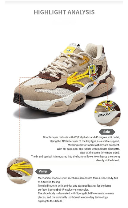 361 Degrees Men Casual Sports Shoes Summer Mesh Breathable Outdoor Comfortable Retro Light Thick-soled Male Sneakers 672436773