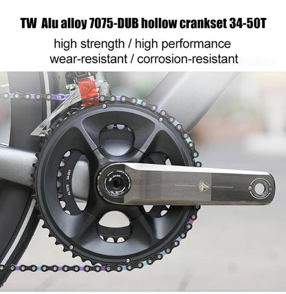 TWITTER CYCLONE Carbon Wheel Road Bike 2X12S SENSAH Derailleur Adult Men's Carbon Hydr Disc Bicycle With Inner-Cables Routing