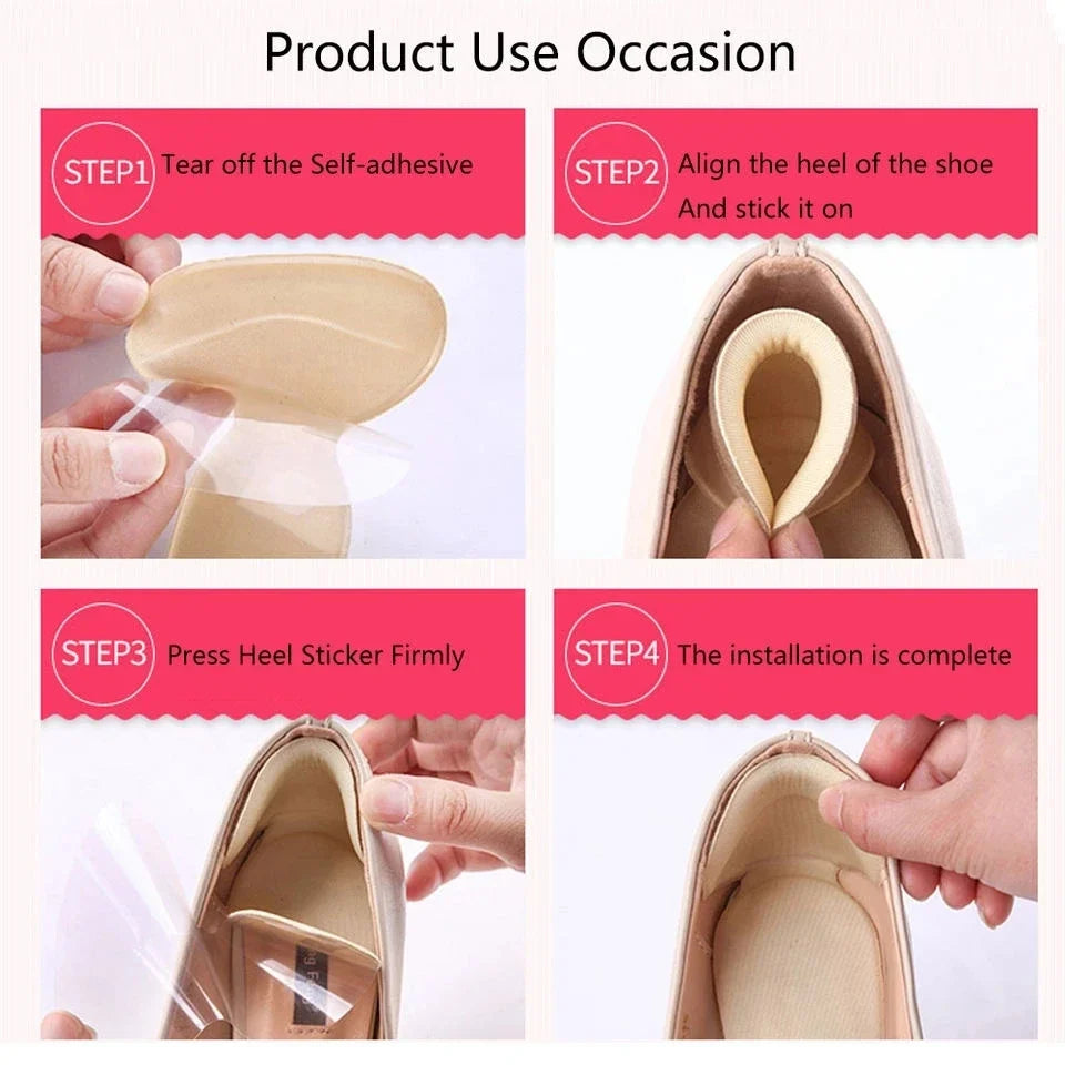 2/10pcs Adjustable Size Shoes Insoles Women High Heels Back Stickers Pain Relief Protector Cushion Antiwear Feet Care Paddings