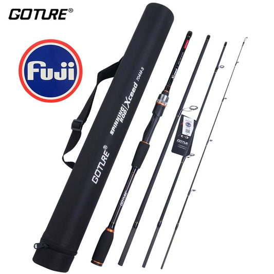 Goture Xceed II Casting Spinning Fishing Rod Japan Fuji Guide Ring 1.98-3.0m Carbon Fiber Ultralight Lure Travel Rod with Case