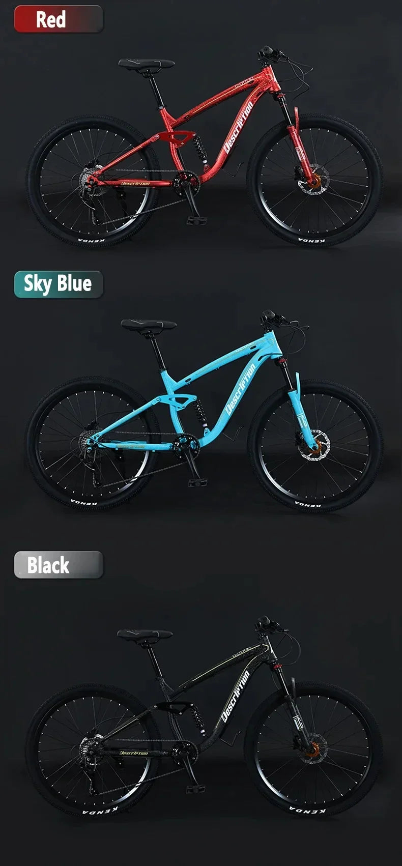 27.5 inch mountain bike single disc oil brake Downhill Bicycle soft tail mtb dual shock absorber 10speed Cross Country bicicleta