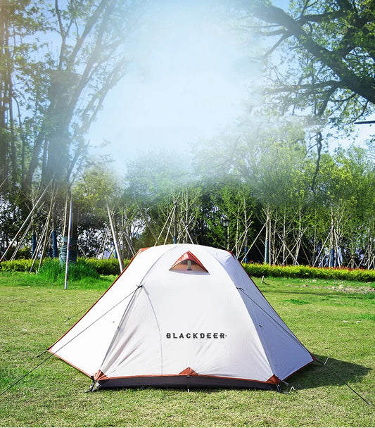 2 People Tent Backpacking Tent Outdoor Camping 3 Season Tent With Snow Skirt Double Layer Waterproof Hiking Trekking