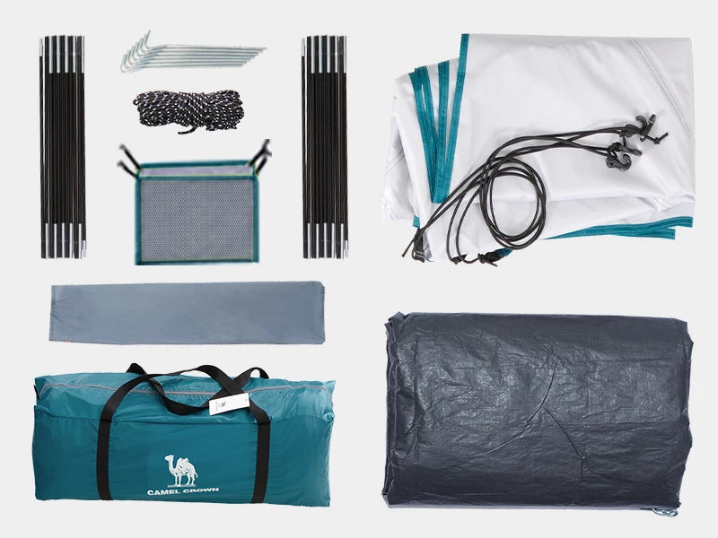 GOLDEN CAMEL 4-6 Person Camping Tents Hand-built Waterproof Portable Sunscreen Beach Backpacking Tent Thickened Camping Hiking