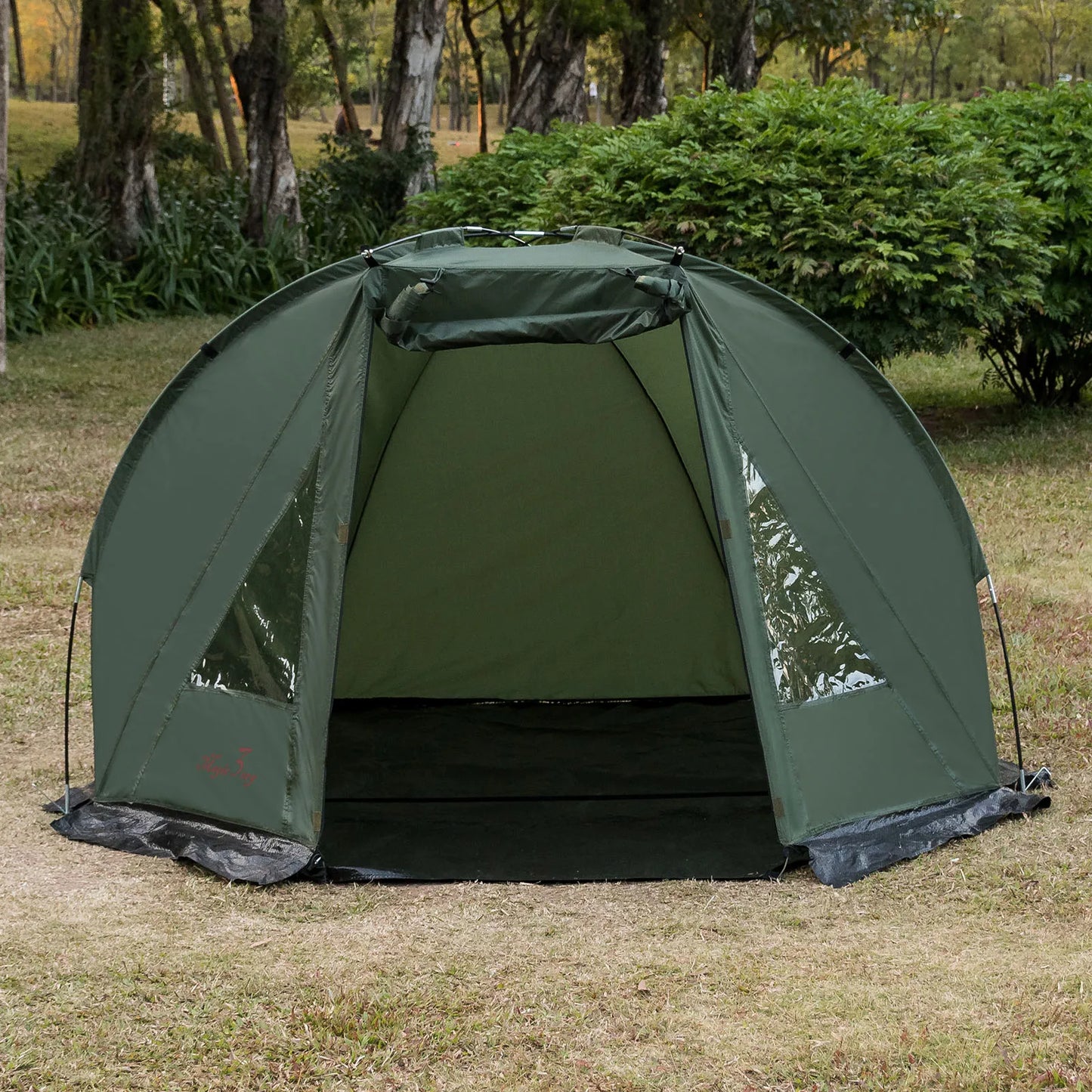 1-2 Person Outdoor Camping Shelter Tent for Carp Fishing Bivvy Hunting Travel Adventure Quick Erect Waterproof Rainproof Green