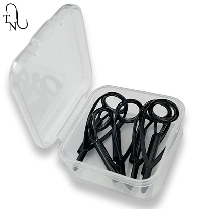 TN100 5PCS BCRLST Fishing Tip Guides Building Fishing Rod Guides Ring Saltwater Repair Kit For Fishing Replacement Accessories