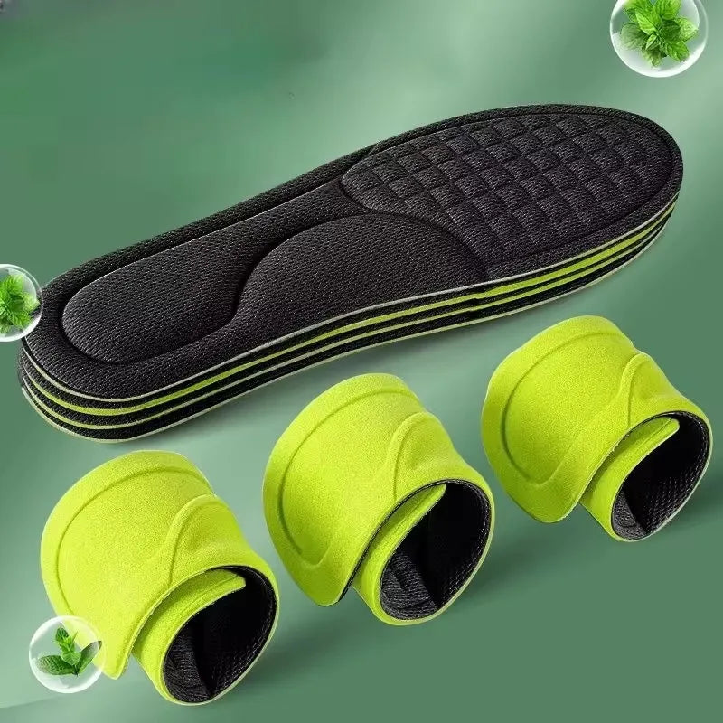 12/2pcs Soft Memory Foam Orthopedic Insoles Deodorizing Insole for Shoes Sports Absorbs Sweat Antibacterial Shoe Accessories