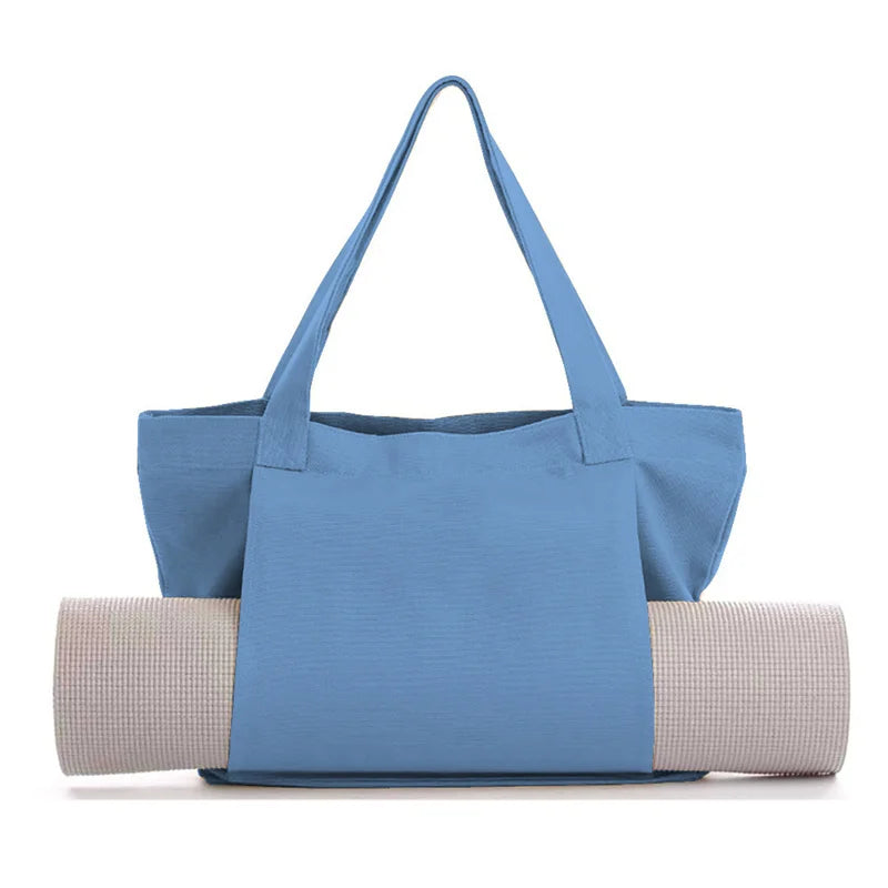 Yoga Mat Bag Large Capacity Washable Foldable Lightweight Pilates Mat Case Bag Durable Canvas Carry Bag for Fitness Dance Gym