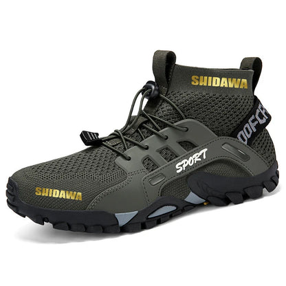Shidawa Men Non-slip Fishing Shoes Outdoor Sports Breathable Hunting Boots Large Mesh Quick-drying Upstream Shoes Cycling Shoes