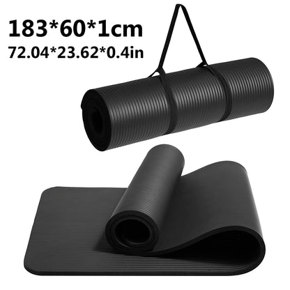 Yoga Mat Anti-skid Sports Fitness EVA Comfort Foam 10MM Thick Yoga Mat for Exercise Yoga and Pilates Gymnastics Mat