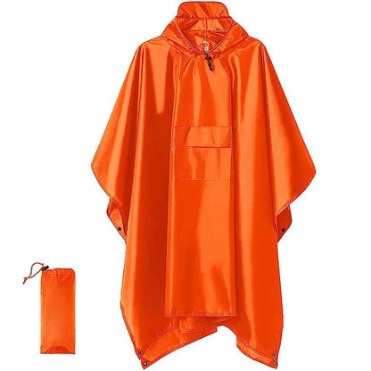 3-in-1 outdoor raincoat Hooded sleeve waterproof poncho Camping hiking Raincoat tent motorcycle rain cover
