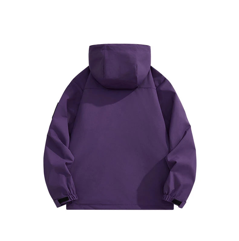 CHRLCK Men Women Hiking Jackets Waterproof Large Size Spring Autumn Windbreaker Camping Climbing Outdoor Coats Unisex