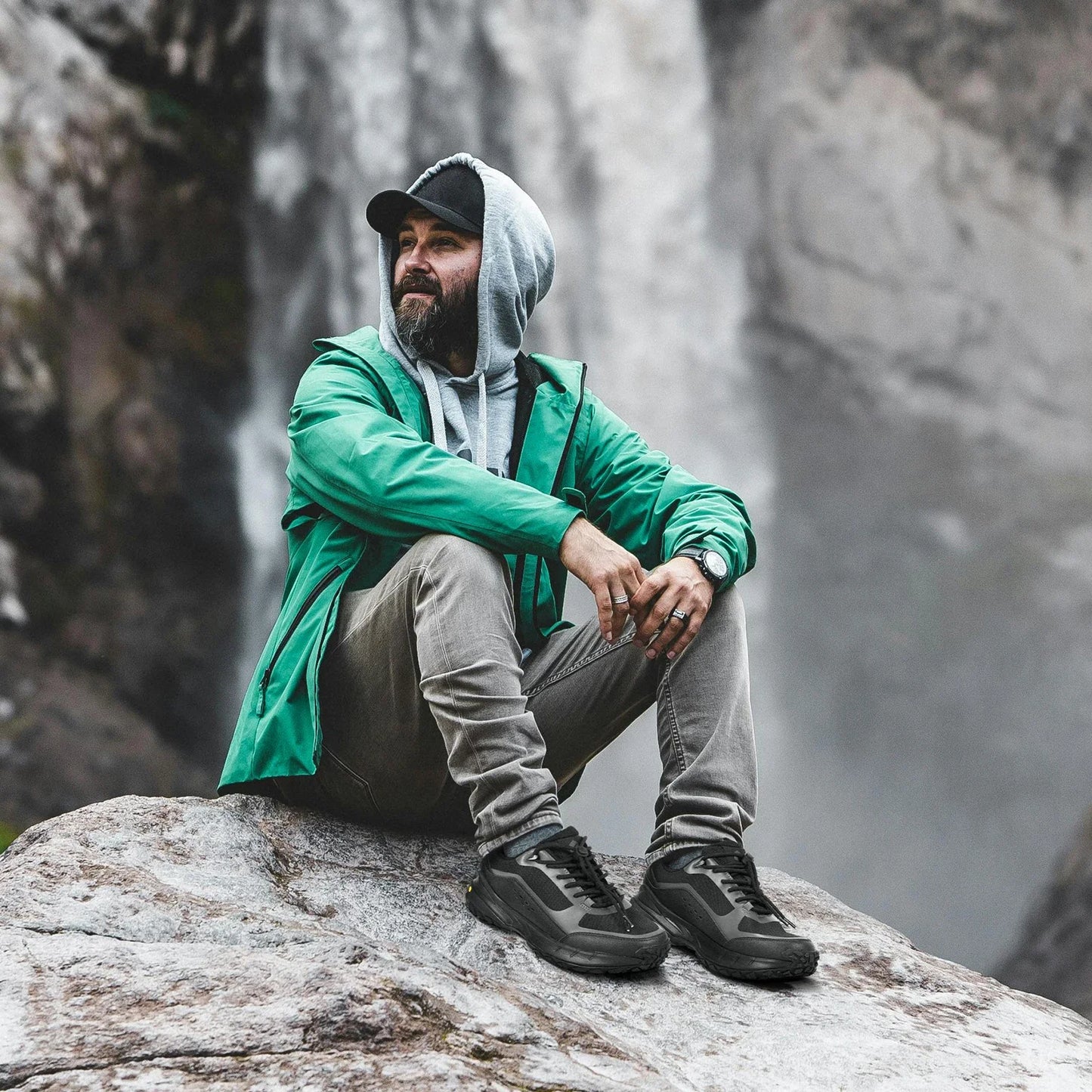 FitVille Men'S Extra Wide Walking Training Shoes Hiking Shoes Lightweight Casual Non-Slip Sports Shoes For Mountaineering