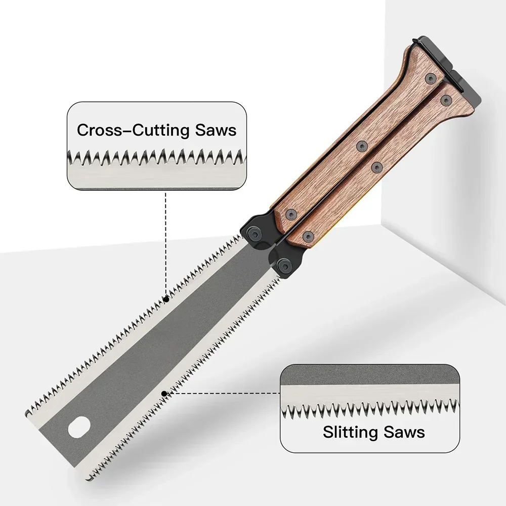 Double-Sided Folding Saw Gardening Pruning Saw Outdoor Camping Industrial Grade Anti Slip and Durable Manual Hardware Tool