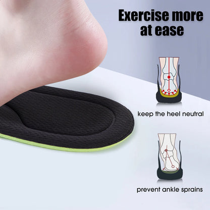12/2pcs Soft Memory Foam Orthopedic Insoles Deodorizing Insole for Shoes Sports Absorbs Sweat Antibacterial Shoe Accessories