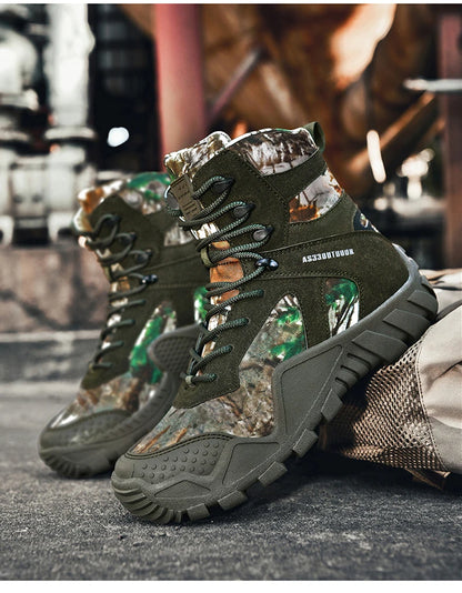 Men's waterproof hiking boots, lightweight outdoor work boots, stylish and durable hiking boots