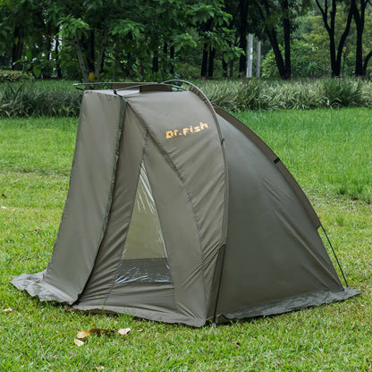 1-2 Person Carp Fishing Bivvy Shelter Tent for Outdoor Camping Hunting Travel Adventure Quick Erect Waterproof Rainproof Green