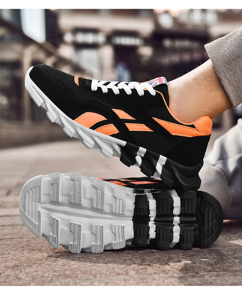 Men's Casual Sports Shoes Cushioning Women's Breathable Lightweight Sneakers for City Commute & Fitness Training Large Size