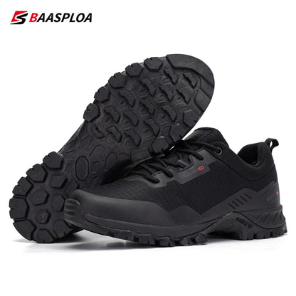 Baasploa New Man's Hiking Shoes Fashion Waterproof Male Outdoor Sneakers Comfortable Shoes Men Anti-Slip Wear-Resistant Footwear
