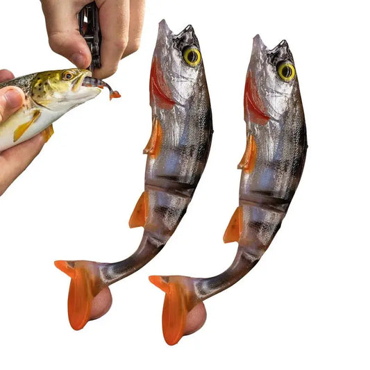 2pcs Fishing Lures Unique Articulated Swim Baits Lifelike Bass Fishing Lure Swim Bait Flexible Fishing Accessories