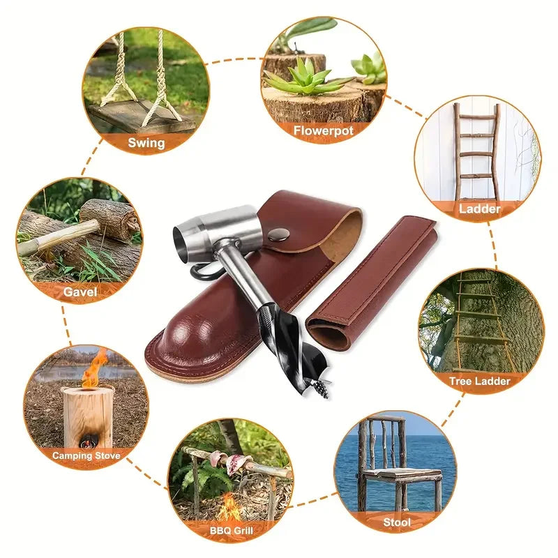 Outdoor Carpenter Drill Bits for Camping Survival Tools Drilling Holes Chopping Wood Accessories Four Blade Support Drill Bits