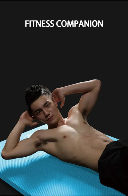 Thickened 15mm NBR Yoga Mat Double-sided Anti Slip Sports Fitness Mat Sports Yoga and Pilates Gymnastics Mat Fitness Equipment