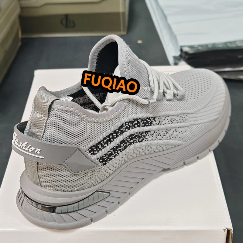 Summer Breathable Comfortable Elevator Sneakers Height Increase Shoes for Men Lift Insoles 7CM Hidden Heels Lift Sports Taller