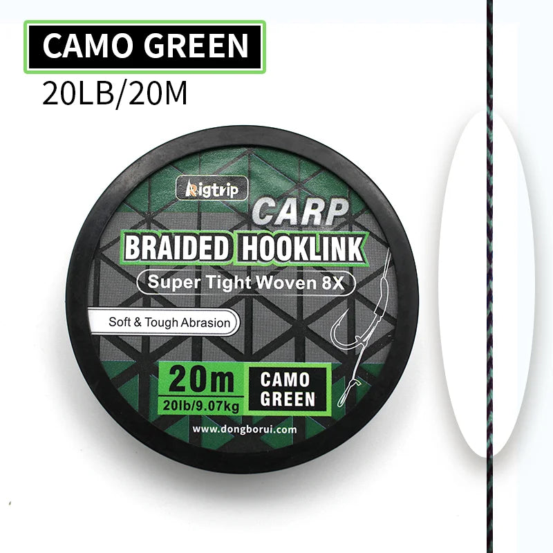  Carp Fishing Line Soft Hooklink Braid Hook Link Uncoated Braided Line For Hair Rig Carp Coarse Method Feeder Fishing Accessori
