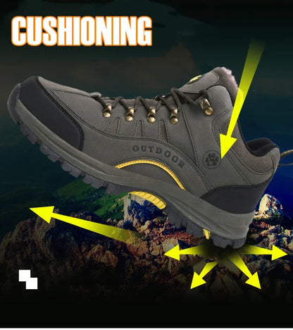 Unisex Winter Plush High Top Hiking Shoes Women Outdoor High Quality Keep Warm Snow Casual Sneakers Men Non-slip Trekking Boots